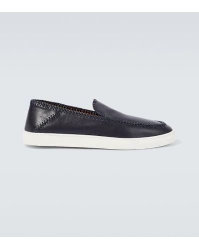 Giorgio Armani Slip-Ons Galleria 3 aus Leder - Blau