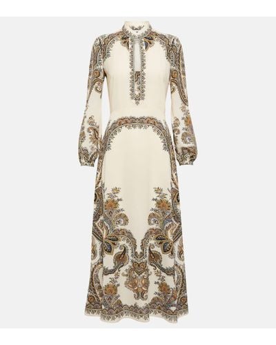 Etro Paisley Midi Dress - Natural