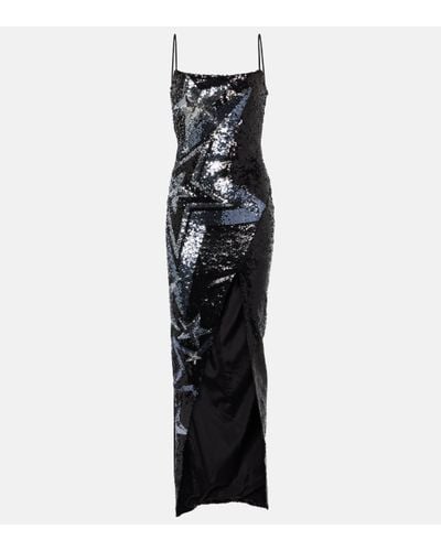 Balmain Sequin-embellished Maxi Dress - Black