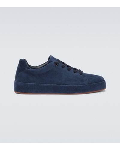 Loro Piana Nuages Suede Sneakers - Blue
