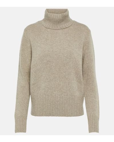 Jardin Des Orangers Wool And Cashmere Turtleneck Sweater - Natural
