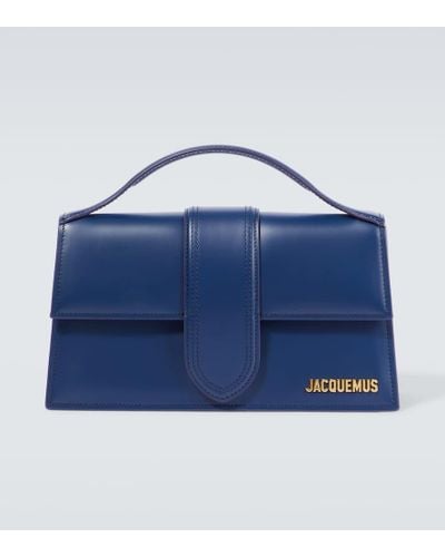 Jacquemus Messenger Bag Le Grand Bambino aus Leder - Blau