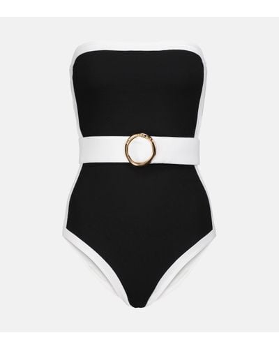 Alexandra Miro Whitney Belted Swimsuit - Black