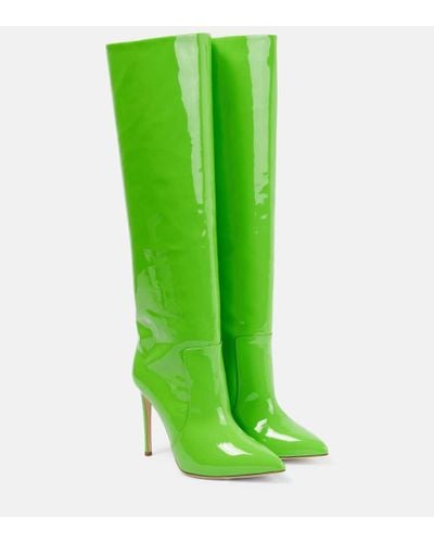 Paris Texas Stiefel aus Lackleder - Grün
