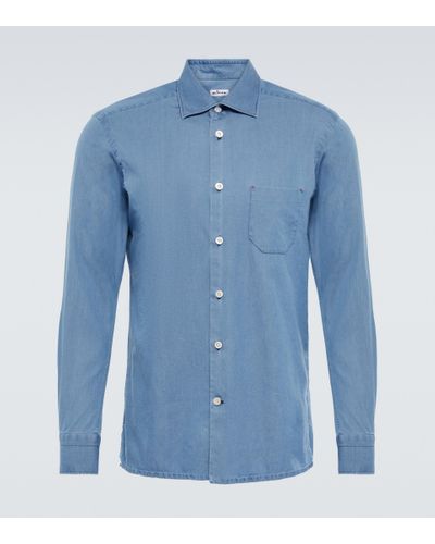 Kiton Hemd aus Baumwolle - Blau