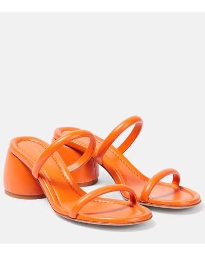 Gianvito Rossi Leather Sandals - Orange
