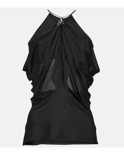 JW Anderson Top en mousseline de soie - Noir