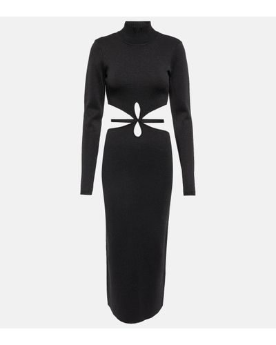 Rebecca Vallance Brianna Cutout Knit Midi Dress - Black