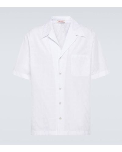 Valentino Oversize-Hemd aus Baumwollpopeline - Weiß