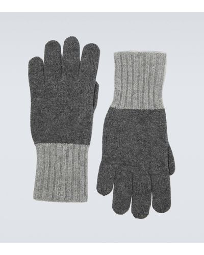 Thom Browne Wool Gloves - Grey