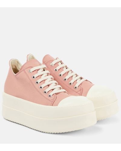 Rick Owens Drkshdw Canvas Low-top Trainers - Pink