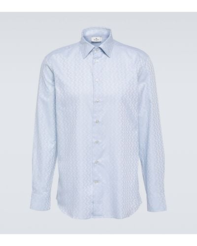 Etro Paisley Cotton Shirt - Blue