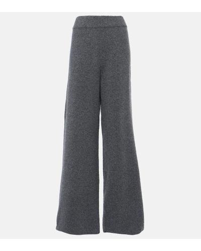 Lisa Yang Khloe Cashmere Wide-leg Pants - Gray