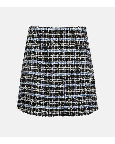 Carolina Herrera Checked Tweed Miniskirt - Black