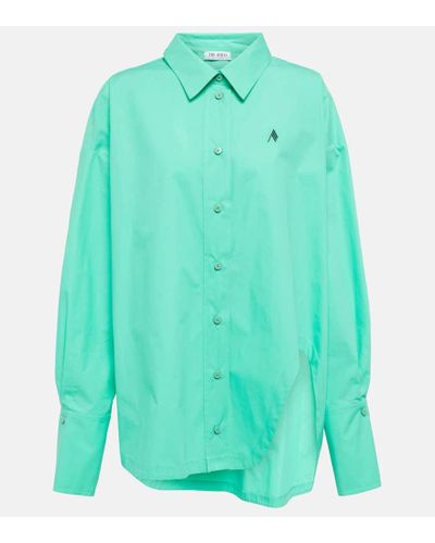 The Attico Camisa Diana de lona de algodon - Verde