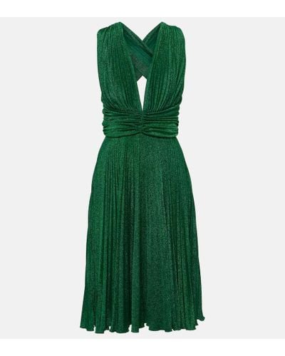 Dolce & Gabbana Pleated Minidress - Green