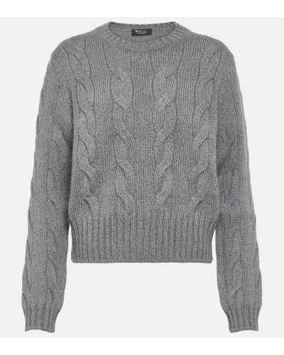 Loro Piana Cable-knit Cashmere Sweater - Gray