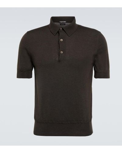 Tom Ford Cashmere And Silk Polo Shirt - Black