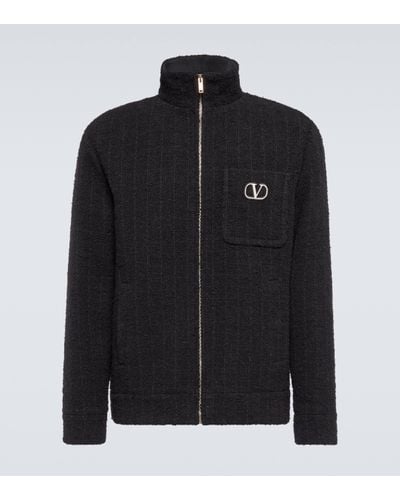 Valentino Vlogo Tweed Jacket - Black