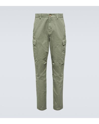 Brunello Cucinelli Cotton Cargo Trousers - Green