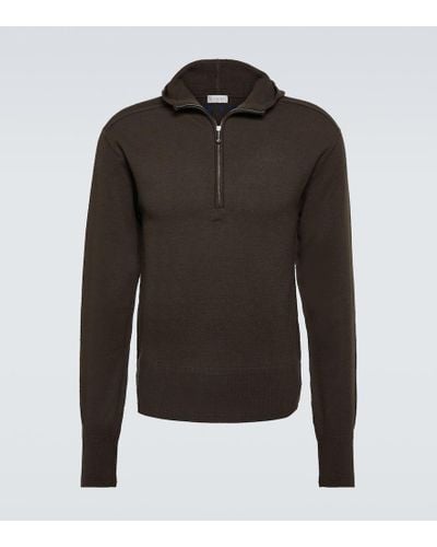Burberry Wool Half-zip Sweater - Black