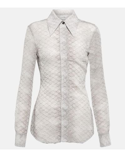 Victoria Beckham Sheer Shirt - White