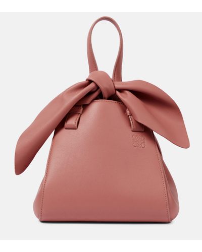Loewe Hammock Bunny Leather Shoulder Bag - Pink