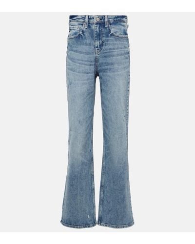 AG Jeans New Alexxis High-rise Wide-leg Jeans - Blue