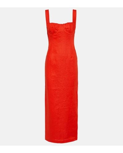 Sir. The Label Linen Maxi Dress - Red