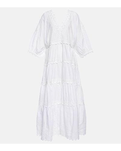 Juliet Dunn Cotton Maxi Dress - White