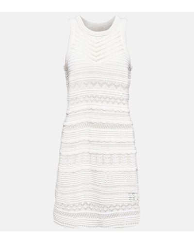 Isabel Marant Ava Pointelle-knit Cotton-blend Mini Dress - White