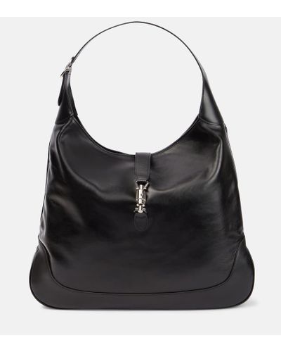 Gucci Jackie 1961 Large Leather Shoulder Bag - Black