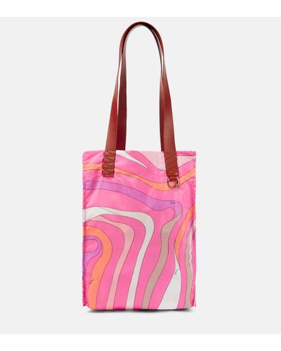 Lot - Emilio Pucci Beach Bag and Towel Set Ninfee Print