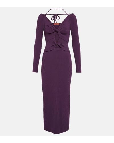 Altuzarra Fotia Cutout Jersey Gown - Purple