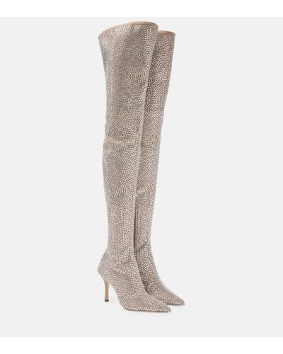 Paris Texas Embellished Over-the-knee Boots - Brown