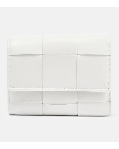 Bottega Veneta Tri-fold Leather Wallet - White