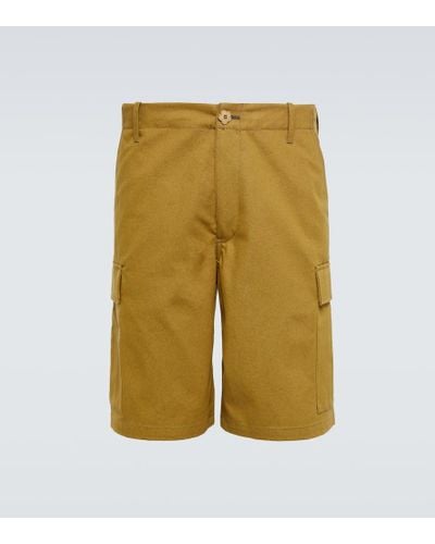 KENZO Shorts cargo de algodon - Amarillo