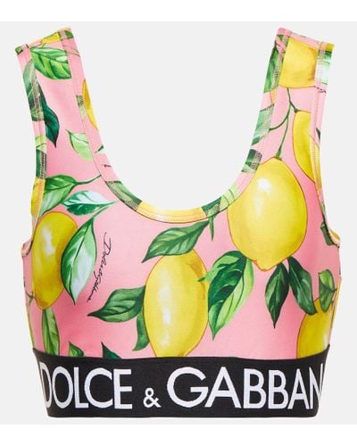 Dolce & Gabbana Sujetador deportivo estampado - Multicolor