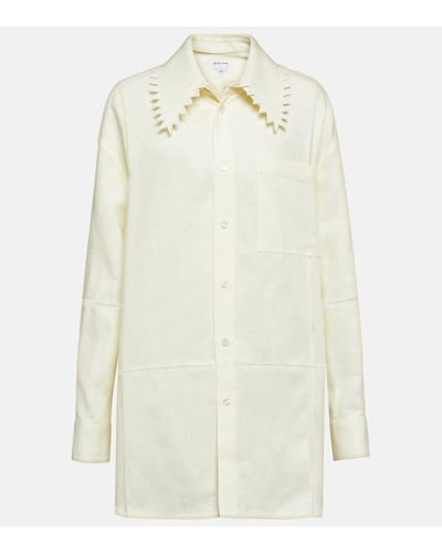 Bottega Veneta Oversized Linen Shirt - White