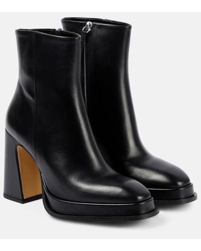 Souliers Martinez Nova Chueca Leather Ankle Boots - Black