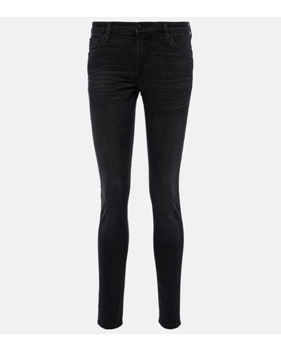 AG Jeans Legging Ankle Low-rise Skinny Jeans - Black