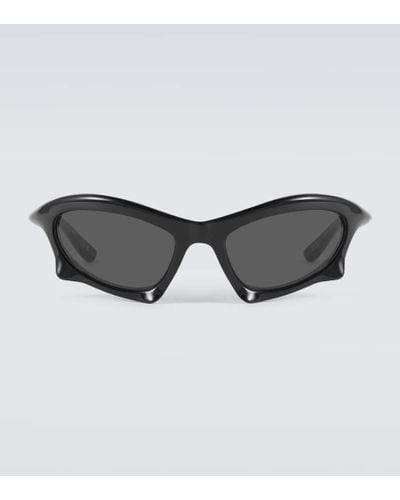 Balenciaga Bat Rectangular Sunglasses - Black
