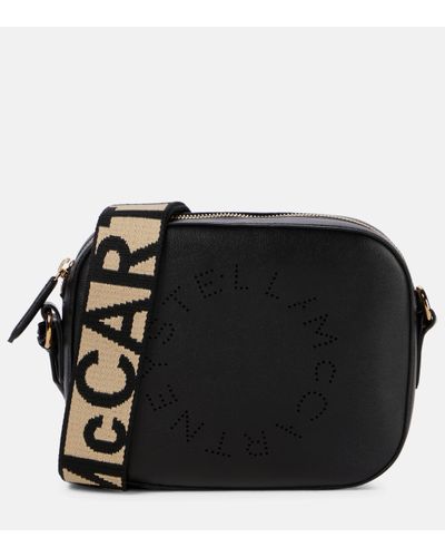 Stella McCartney Stella Mc Cartney Kameratasche mit perforiertem Stella -Logo - Noir