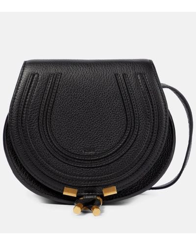 Chloé Marcie Small Leather Crossbody Bag - Black
