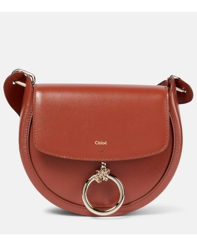 Chloé Arlene Small Leather Crossbody Bag - Red