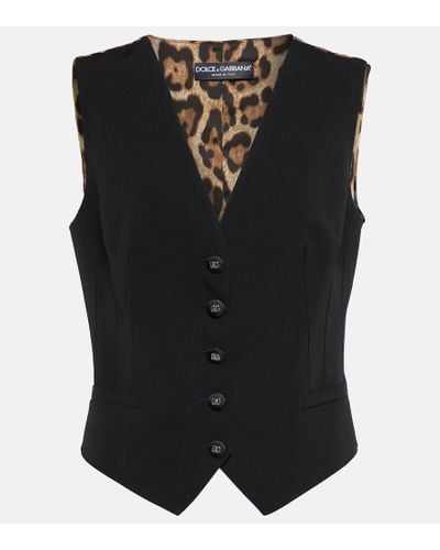 Dolce & Gabbana Wool-blend Vest - Black