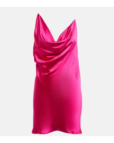 Y. Project Invisible Strap Satin Minidress - Pink
