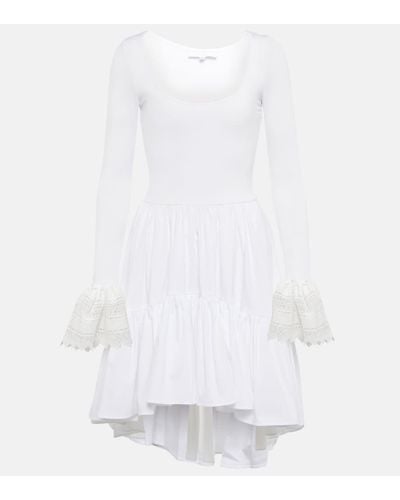 Caroline Constas Maise Jersey Minidress - White