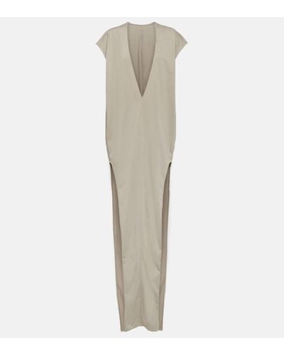 Rick Owens Robe longue Arrowhead en coton - Blanc