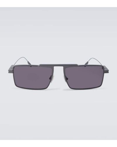 Zegna Eckige Sonnenbrille - Grau